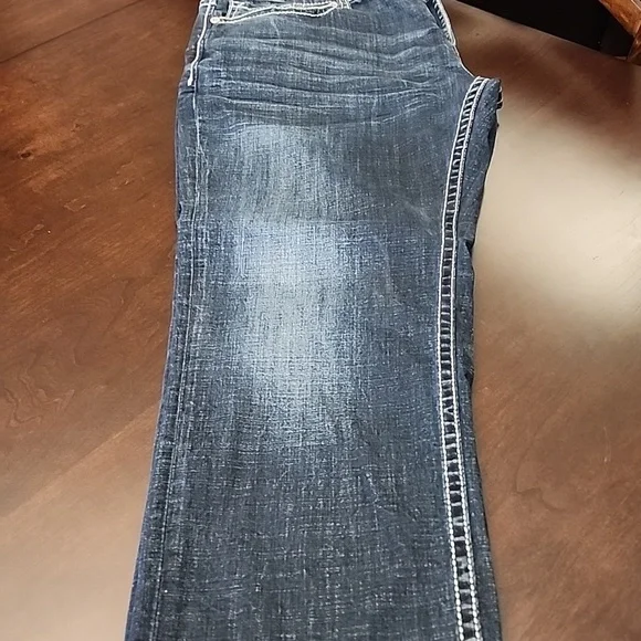 Mens BKE Carter Denim Dark Blue Straight Jeans 36S - Picture 6 of 8